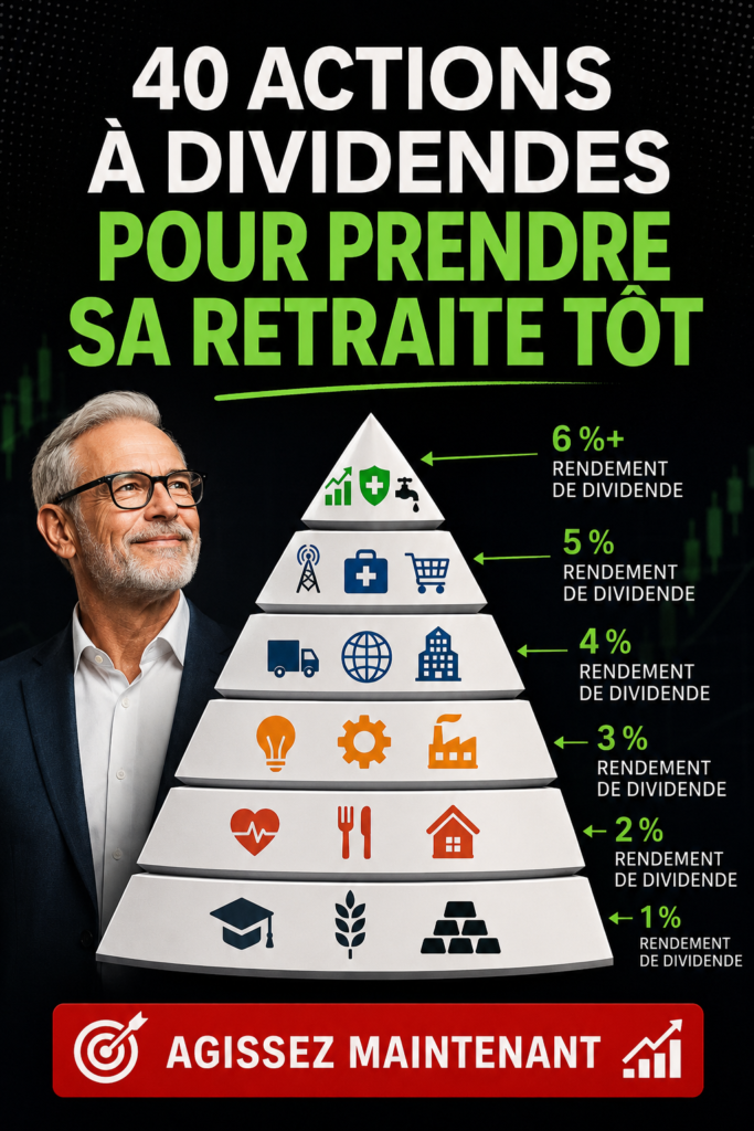 Image représentant des actions à dividende pour anticiper la retraite
