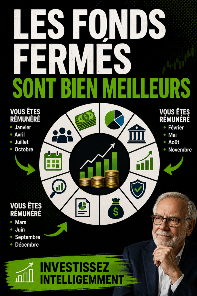 Un graphique illustrant les avantages des fonds fermés dans l'investissement