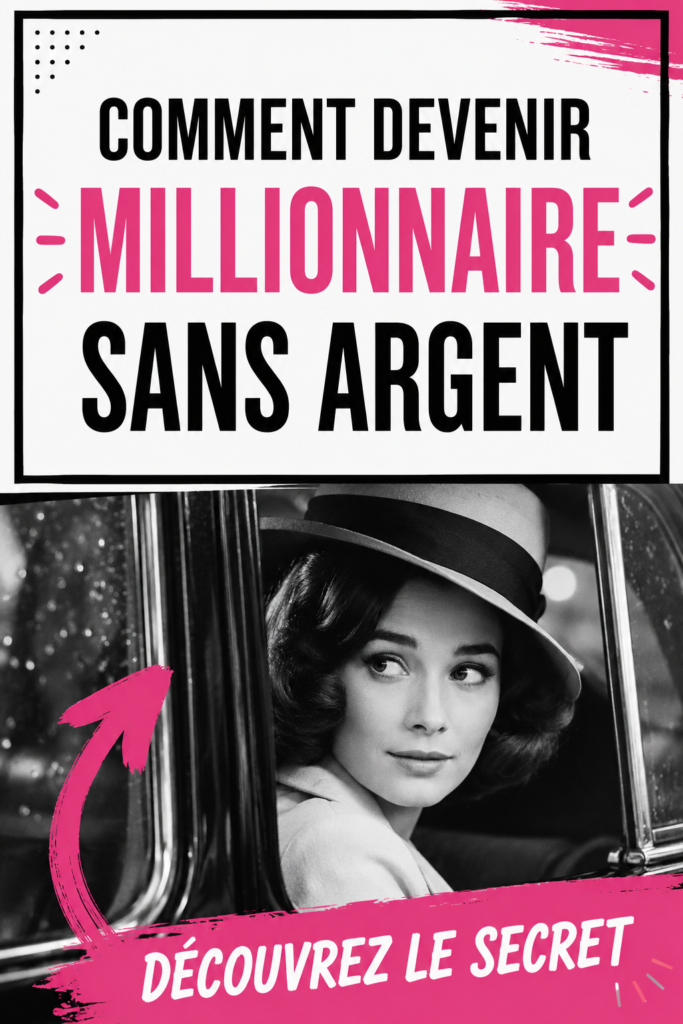 Femme réfléchissant à des stratégies pour devenir millionnaire sans investir d'argent.