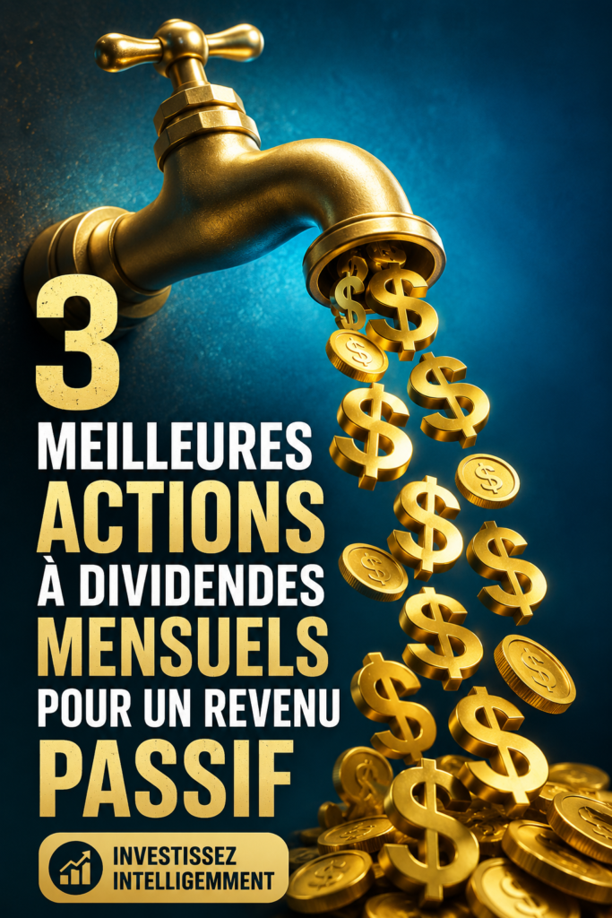 Graphique illustrant les dividendes mensuels pour un revenu passif