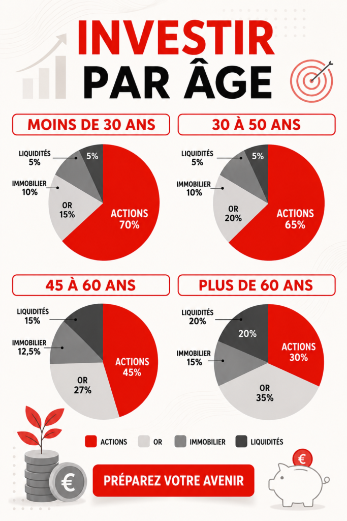Femme s'informant sur les stratégies d'investissement adaptées à son âge.