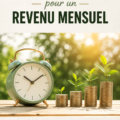 Un graphique illustrant des gains mensuels d'actions à revenus.