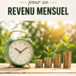 Un graphique illustrant des gains mensuels d'actions à revenus.