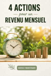 Un graphique illustrant des gains mensuels d'actions à revenus.