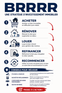 Femme analysant des documents d'investissement immobilier avec une stratégie BRRRR