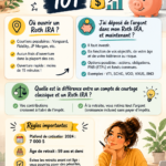 Image représentant le concept du Roth IRA avec des éléments financiers