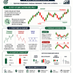 Femme trader analysant des graphiques d'action des prix sur son ordinateur