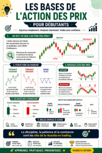 Femme trader analysant des graphiques d'action des prix sur son ordinateur