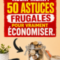 Illustration d'une femme utilisant des astuces d'économie à la maison pour son budget familial.