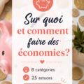 Femme souriante prenant des notes sur ses finances personnelles pour faire des économies.