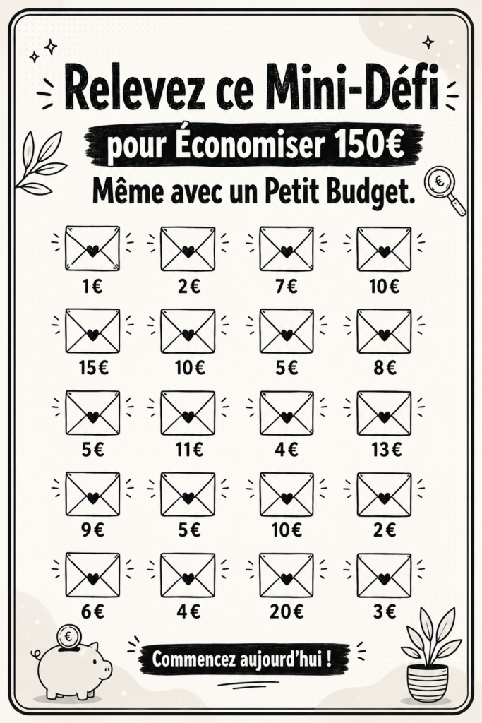 Image d'une femme heureuse consultant son budget et planifiant ses économies de 150€