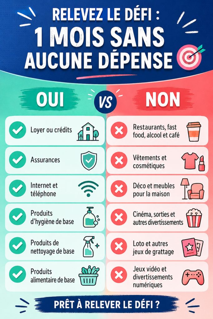 Femme réfléchissant à ses dépenses sur une feuille, défi d'un mois sans achat.