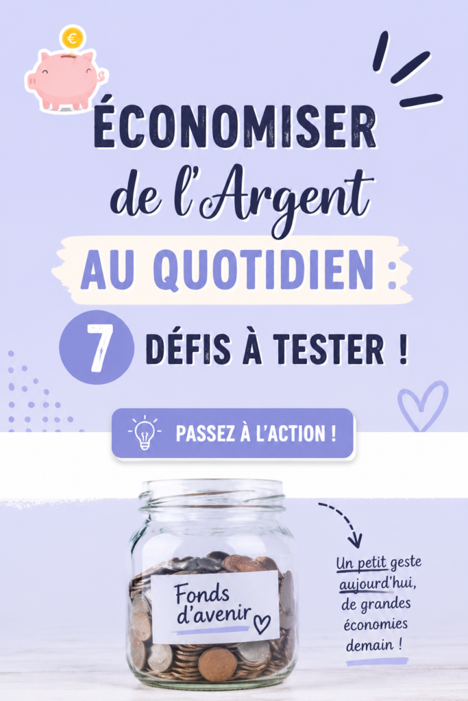 Femme écrivant des défis d'économies sur un carnet au bord d'une table