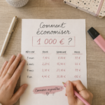 Femme souriante tenant un piggy bank pour symboliser l'économie d'argent.