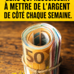 Femme écrivant un budget pour économiser de l'argent chaque semaine