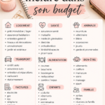 Femme réfléchissant à son budget avec un carnet et un stylo sur la table.