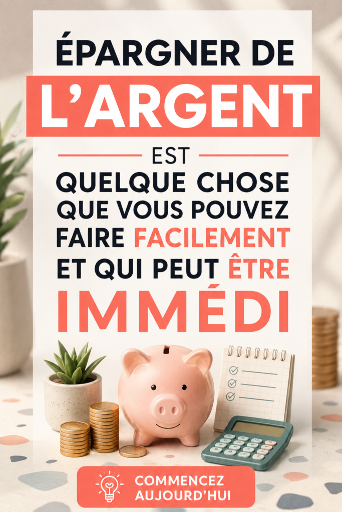 Un carnet ouvert avec une calculatrice et des pièces de monnaie, représentant l'épargne.