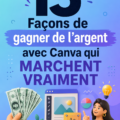 Femme utilisant Canva sur son ordinateur pour créer des designs