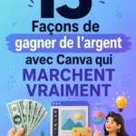 Femme utilisant Canva sur son ordinateur pour créer des designs