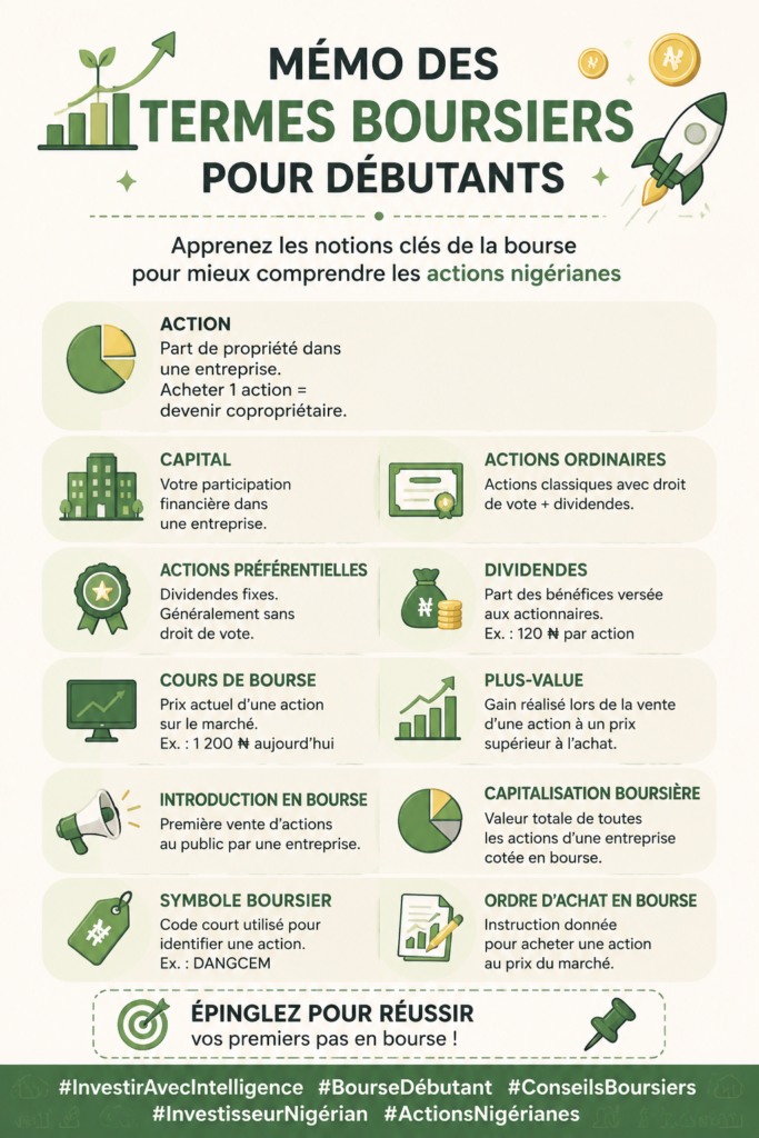 Une femme souriante consultant des graphiques boursiers en ligne, prête à débuter des investissements au Nigeria.