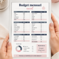 Modèle Excel illustrant un budget mensuel bien organisé