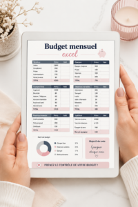 Modèle Excel illustrant un budget mensuel bien organisé