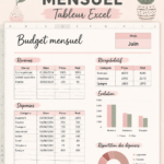 Modèle de budget mensuel gratuit en format Excel