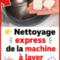 Femme nettoyant une machine à laver avec un produit naturel
