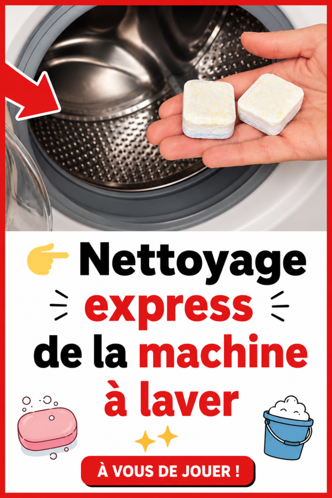 Femme nettoyant une machine à laver avec un produit naturel