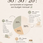 Un graphique illustrant la règle 50-30-20 pour organiser son budget