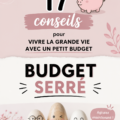 Une femme souriante examine un budget sur son ordinateur, symbolisant la gestion financière intelligente.