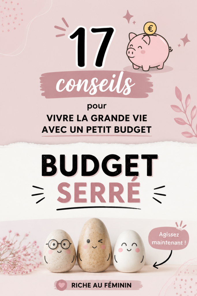 Une femme souriante examine un budget sur son ordinateur, symbolisant la gestion financière intelligente.