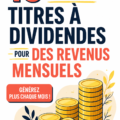 Composition représentant des actions à dividendes élevés sur un fond graphique.