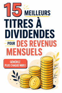 Composition représentant des actions à dividendes élevés sur un fond graphique.