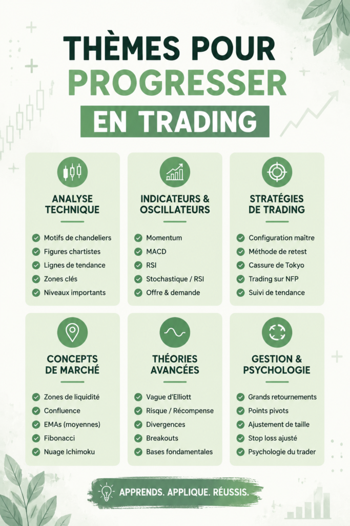 Femme regardant des graphiques de trading sur un ordinateur, représentant les principes de trading.