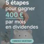 Un graphique représentant des investissements en dividendes avec une croissance régulière.