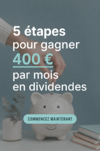Un graphique représentant des investissements en dividendes avec une croissance régulière.