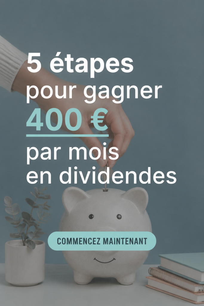 Un graphique représentant des investissements en dividendes avec une croissance régulière.