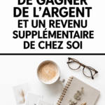 Femme au bureau à domicile réfléchissant à des moyens de gagner de l'argent.