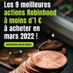 Un graphique de bourse montrant des penny stocks en hausse pour mars 2022.