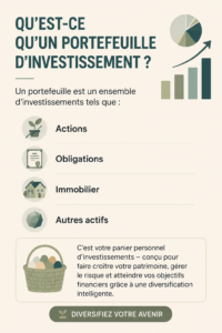 Une femme tenant un portfolio ouvert montrant ses œuvres.