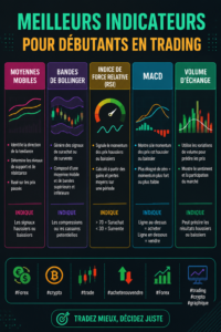 Femme consultant un graphique de trading forex et crypto sur son ordinateur