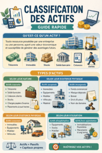 Illustration de divers types d'actifs pour l'investissement