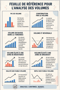 Graphique illustrant le volume d'actions échangées en bourse.