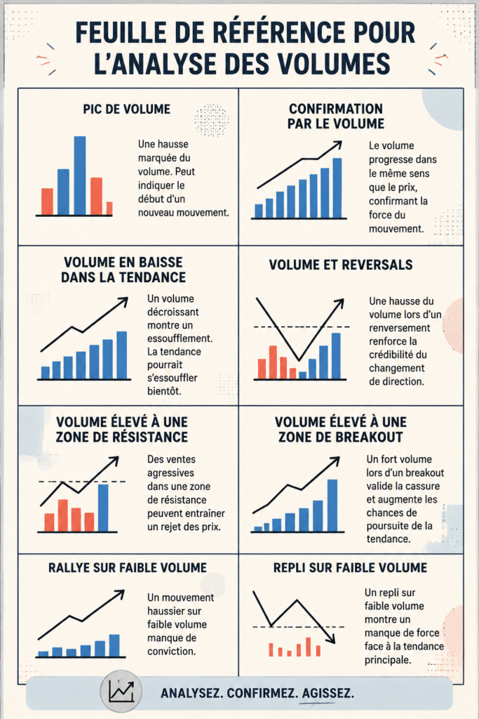 Graphique illustrant le volume d'actions échangées en bourse.