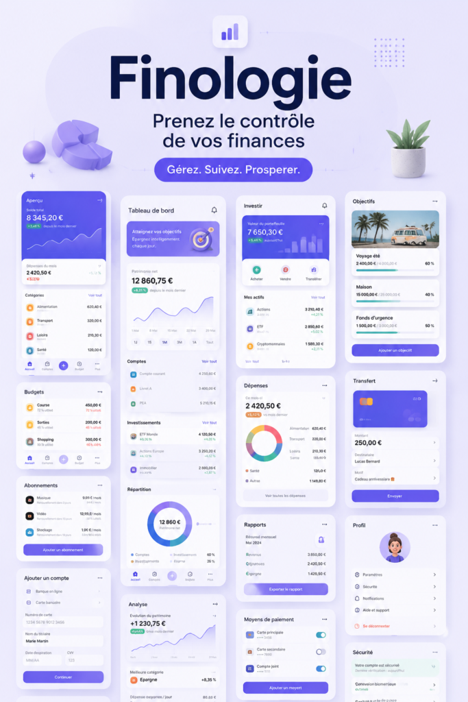 Femme utilisant une application de gestion financière sur sa tablette.