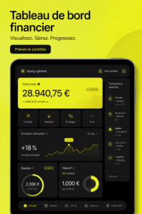 Tableau de bord de gestion financière Ulty avec des graphiques et des données analytiques.