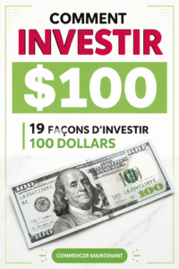 Une femme réfléchit à ses options d'investissement avec 100 dollars sur une table.