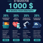 Femme réfléchissant à des options pour investir 1000 $ en bourse.