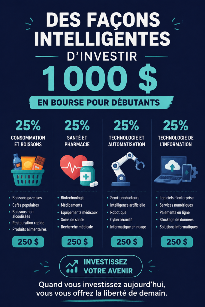 Femme réfléchissant à des options pour investir 1000 $ en bourse.